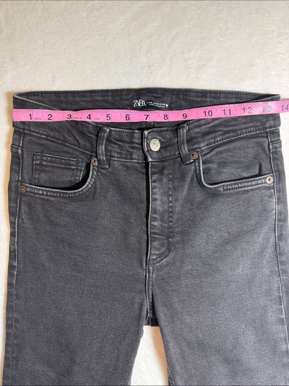 Zara Black High-Rise Flare Jeans - Picture 6 of 9